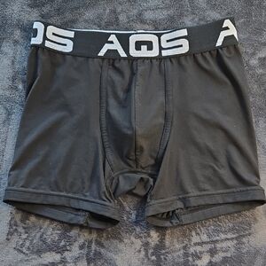 AQS Black Boxer Briefs Stretchy Athletic Fit